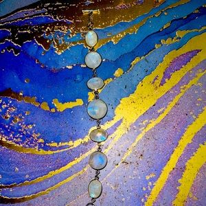 Sterling Silver SS Moonstone 7”-8” Bracelet